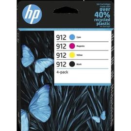 HP 912 (6ZC74AE) - Pack de 4 cartouches d'encre originales - Noir, cyan, magenta, jaune