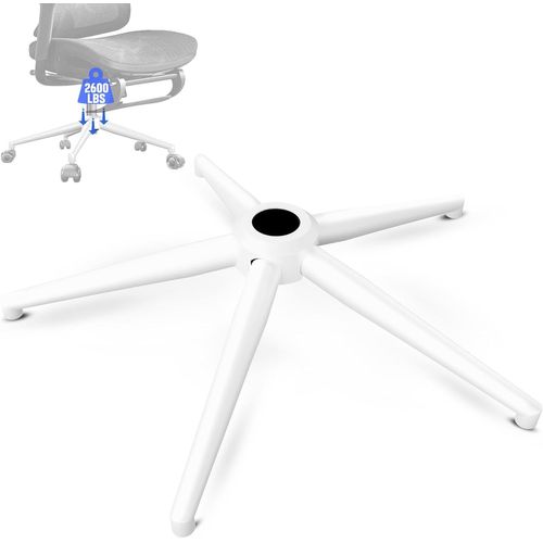 Syt-Base Pied De Chaise De Bureau 5 Étoiles En Métal Robuste Pour Chaise De Bureau, Supporte Plus De 2600 Livres, Convient Pour Roues De 11 Mm X 22 Mm, Ressort À Gaz 50 Mm