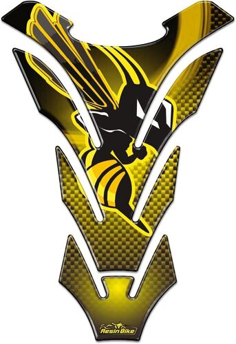 Motorcycle Sticker Compatible With Honda Hornet Yellow Tank Protection Against Shock And Scratches 3d Resin-Coated Sticker ¿ Made In Italy