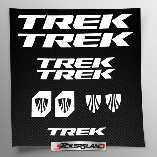 Sticker Kit Compatible With Mountain Bike Chassis And Helmet | Stickers For Bikes With Logos | ® - Three (Glossy White)