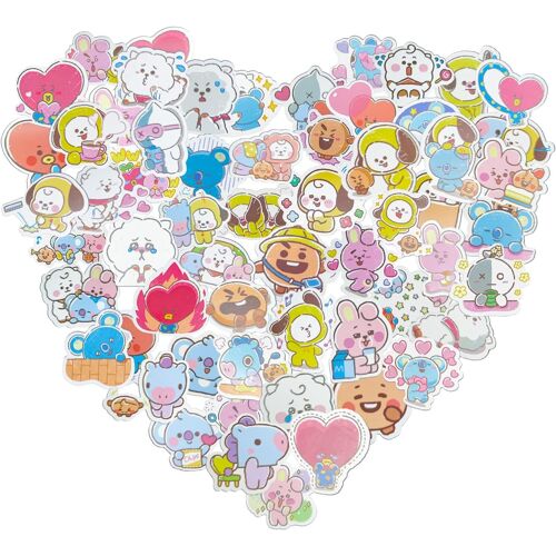 60 X Stickers, Stickers For Laptops, Waterproof Cartoon Stickers, Suitable For Car, Motorcycle, Bike, Snowboard, Skis, Luggage, Laptop