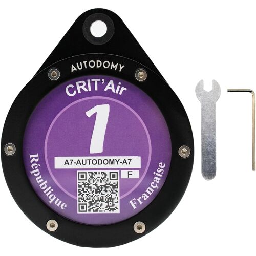 Crit Air Motorcycle Waterproof Tax Sticker Holder | Critair Motorcycle Tax Holder Includes 2 Work Tools | For All Types Of Motorcycles