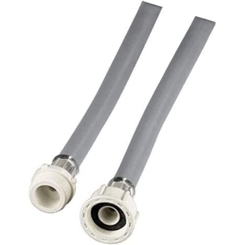 Cold Water Inlet Hose Extension (for Washing and Dishwasher Hose, Cold Water Inlet Hose, 2.5 m, 1 Piece) Grey/White