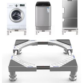 Support De Machine À Laver Base Socle Anti-Vibration Pour Frigo Lave-Linge Sèche-Linge Réglable 45Cm-65Cm Charge 300 Kg