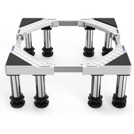 Support De Machine À Laver Pour Réfrigérateur Socle Réglable Pour Machine À Laver Et Sèche-Linge, Support Pour Machine À Laver, Charge D'Ours 450Kg, Largeur Réglable 43-57Cm, Hauteur 18Cm-20Cm