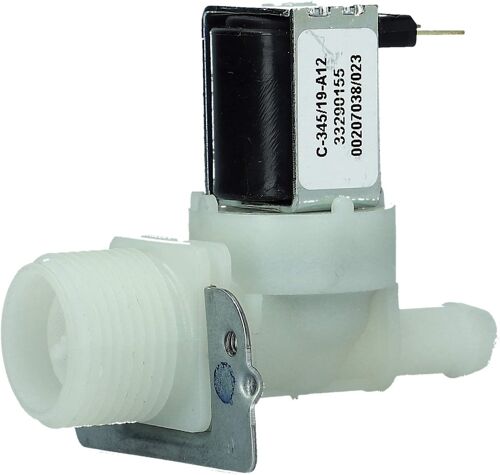 Solenoid valve 1 way 180° D10.5 220/240V 50/60Hz Max temperature 90°C with input D3/4" for washing machine