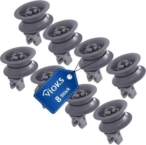 Set of 8 Dishwasher Basket Wheels Diameter 31 mm for Bosch 00611666 00165313 Dishwasher Upper Rack Siemens Bosch Privileg Constructa Bauknecht
