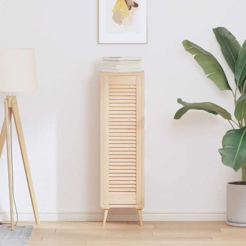 Vidaxl Porte D'armoire À Persiennes 99x29,5 Cm Bois De Pin Massif