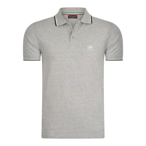 Cappuccino Italia Polo Applique Pique Gris
