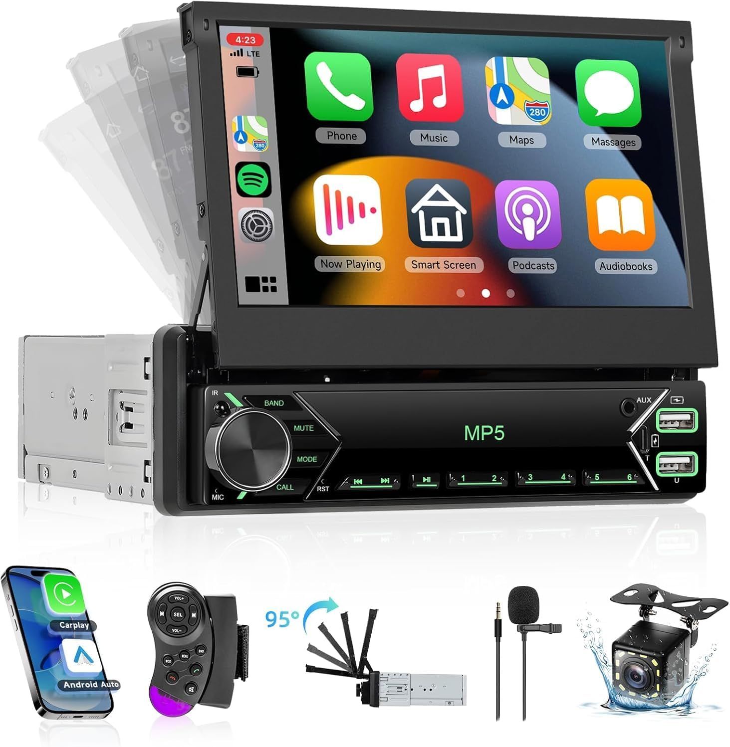 Autoradio Bluetooth CD DVD Lecteur, CENXINY RDS Poste Radio Voiture Bluetooth 5.0 Mains-Libres 1 Din Autoradio FM Avec USB Micro SD AUX MP3 Player | Votre Wishlist Sur