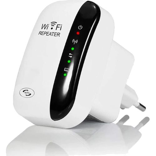 WiFi Repeater 300Mbps Wireless Mini Repeater Adapter Wireless Signal Amplifier Repeater, 2.4GHz Integrated Antennas Standard, 1 Ethernet Port, WPS Protection