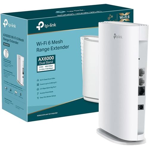 SUBZONAL-Répéteur WiFi 6 Mesh AX6000 Mbps bi-Bande RE900XD, 160 MHz, Port 2.5 Gigabit, MU-MIMO, Compatible avec Les Box Internet, Profitez du WiFi 6 sans Changer Votre Box
