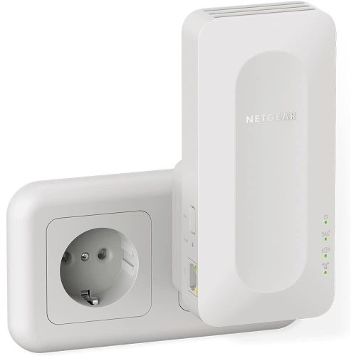 SUBZONAL-NETGEAR Répéteur WiFi 6 Mesh (EAX12), Amplificateur AX1600, Puissant couvre jusqu'à 100 m², 1.6 Gbps, Extender compatible toutes Box, Booster, garde le même nom de réseau actuel, installatio