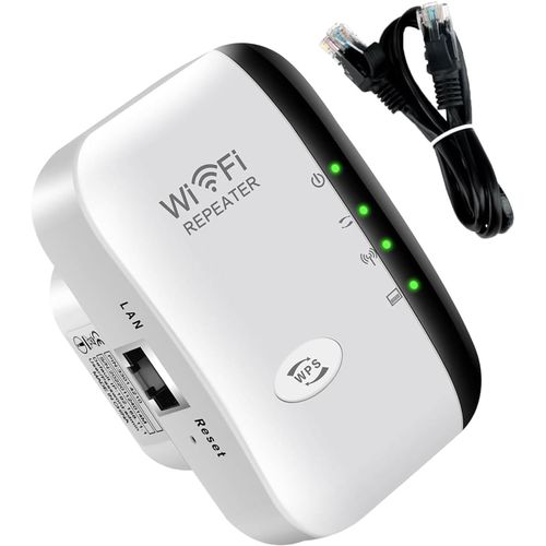 Extension WiFi, répéteur Internet sans fil 2024, amplificateur de portée longue portée, amplificateur de signal WiFi jusqu'à 3000 m² avec antennes intégrées, port Ethernet compatible à la maison 1
