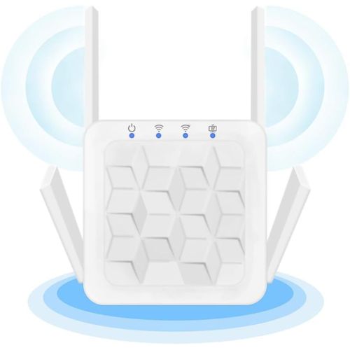 SUBZONAL-Répéteur WiFi Puissant 300Mbps Amplificateur WiFi Puissant 2.4GHz WiFi Range Booster WiFi Répéteur Extenseur sans Fil avec Port Ethernet, WiFi Extender WiFi Booster, RJ45, Protection WPS