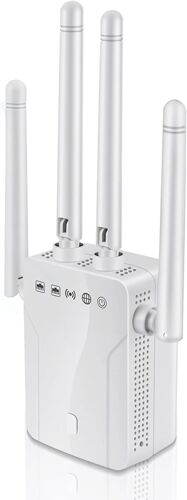 Powerful WiFi Repeater, WiFi Amplifier 300Mbps 2.4GHz Wireless Extender Network Signal Amplifier Have AP/RP and WPS Function, Compatible with All Internet Box