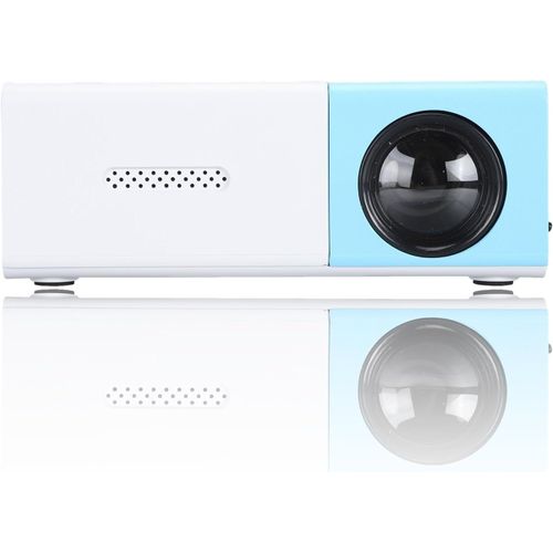 Mini Projecteur, Vidéoprojecteur Full HD 1080P, Portable, Bleu et Blanc, Compatible avec Ordinateur Portable/PC/boîtier TV/clés