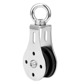 304 Stainless Steel Pulley, Swivel Pulley Block, Single Pulley Hook, 50mm Single Pulley Block Roller, Lifting Pulley ¿ Maximum Load: 300 Kg