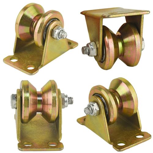 Pack Of 4 Lifting Pulleys, Wheel Throat V Pulley Single Roller Pulley Heavy Crane Lifting Load Capacity 200 Kg Washing Line/Pulley System