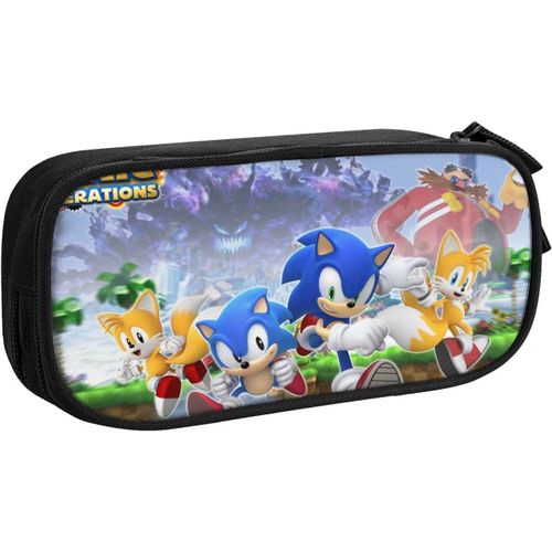 Trousse À Crayons Sonic Le Hérisson - Trousse À Maquillage - Pour Filles - Multifonctionnelle - Pour L'école Et Le Bureau