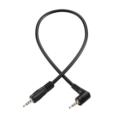 Câble auxiliaire audio à angle droit de 2,5 mm, 90 degrés câble Jack casque stéréo trrs mâle à mâle de 2,5 mm pour casque micro casque (90 Degree to Straight, 0.3M)