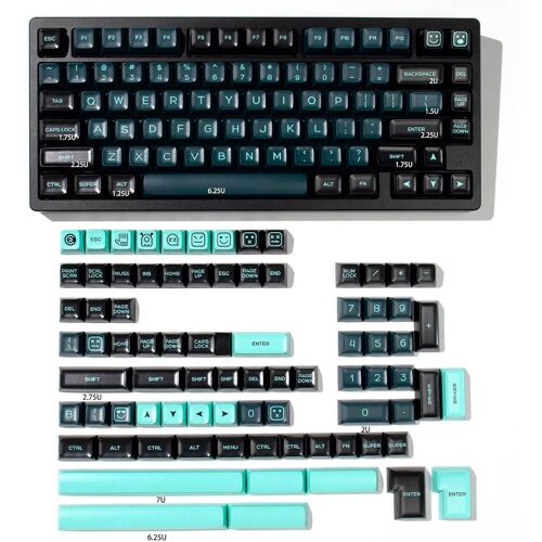 Doubleshot SA Keycaps Lot de 160 touches Monster Green pour claviers mécaniques Cherry MX Switches 61/64/75/87/104/108