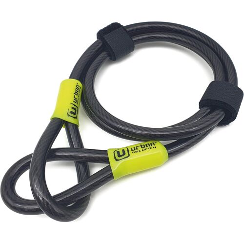 Urban Ur462m/Ur462l Câble De Sécurité Vélo En Acier Flexible Ø 10mm 120cm/200cm Antivol Double Boucle Pour Fixer Les Roues Selle Multifonction