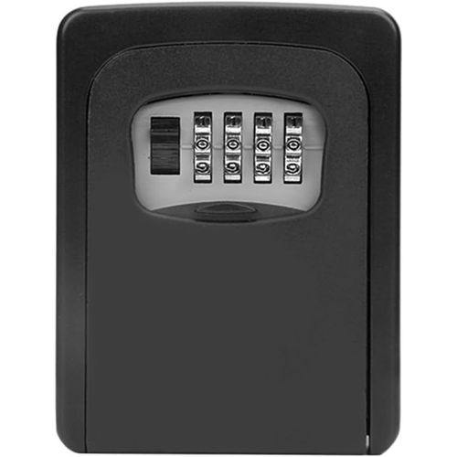 Coffre-fort à clés à combinaison à 4 chiffres - Boîte à clés murale étanche - Armoire à clés de sécurité étanche pour garage, école, maison de rechange, noir