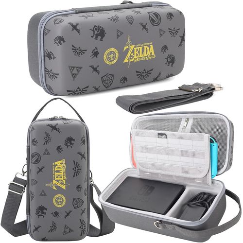 Gjfty-Étui Pour Nintendo Switch Et Oled - Support Intégré - Grand Sac De Transport Pour Bloc D'alimentation, Manette Pro, Jeux Et Accessoires
