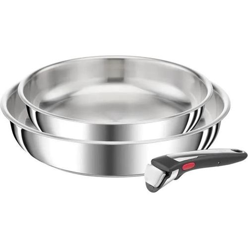 Poêles - Tefal - Ingenio Preference - Lot De 2 - 24/28 Cm - Poignée Amovible - Acier Inoxydable