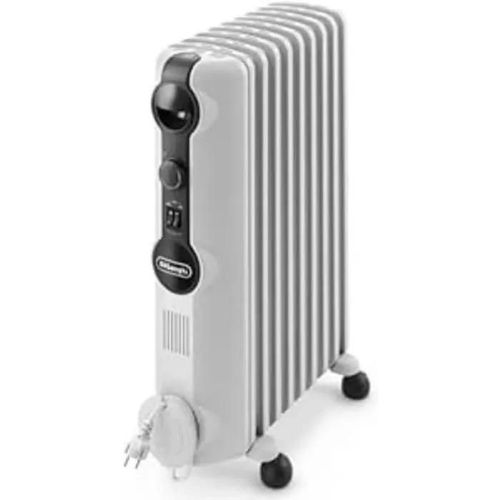 De'Longhi Radia S TRRS0920, Chauffage Bain d'Huile, Boutons Reglables, Piece Jusqu'a 60m3, 9 ailettes, 3 Niveaux de Puissance, 2000W