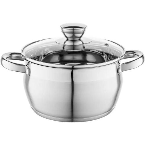 Florina Faitout Inox (3,4 L) I Diametre De 20 Cm I Marmite Inox Oliver I Casserole Acier Inoxydable Avec Couvercle En Verre I Faitou