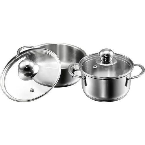 Kopf 124238 Mini Cocotte Parvus, 2 Pieces, Ø 12 14 Cm, 0,65 0,7 Litre, Inox