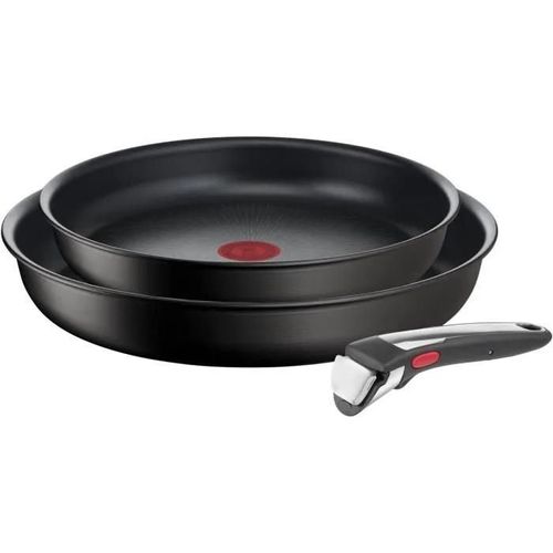 Poêles - Tefal - Ingenio - Lot De 2 (24 Cm Et 28 Cm) - Poignée Amovible - Revêtement Antiadhésif