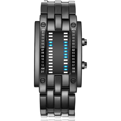 Montre Binaire ,Montre De Sport Binaire Tendance Pour Homme,Montre Numérique Binaire À Matrice Led Bleue Pour Homme Et Femme,Montre Binaire Classique Tendance Et À La Technologie Future