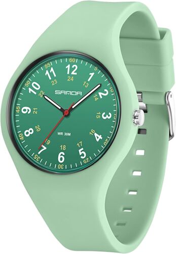 Mixte Analogique Quartz Japonais Montre Avec Bracelet En Silicone Sd-3253.[J568]