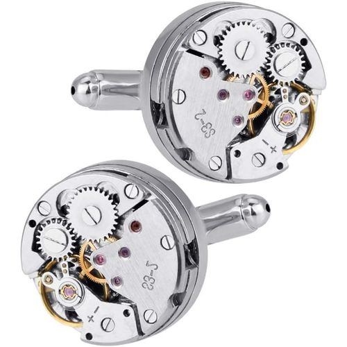 Fdjhy-1 Paire Boutons De Manchette Deluxe Montre Steampunk Mouvement Vintage Boutons De Chemise Décoration Avec Boîte Cadeau Pour Mariage Fête Anniversaires Business Commercial