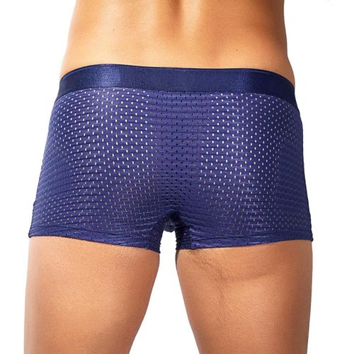 Tzf-Boxer Homme Respirant Maille Shorties Soie Glacée Transparence Sexy Sous-Vêtement Ultra Cool Et Confortable Caleçons