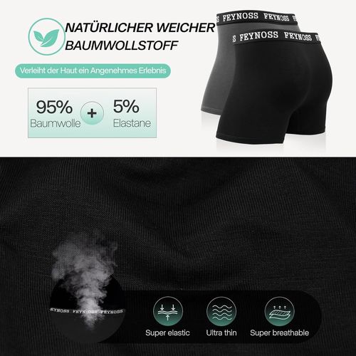 Tzf-Boxer Homme Coton (Lot De 10), Calecon Homme Coton Avec Ceinture Élastique,Sans Étiquette, Coupe Élastique,Très Doux Et Respirant,Convient Pour Les Sports D'été