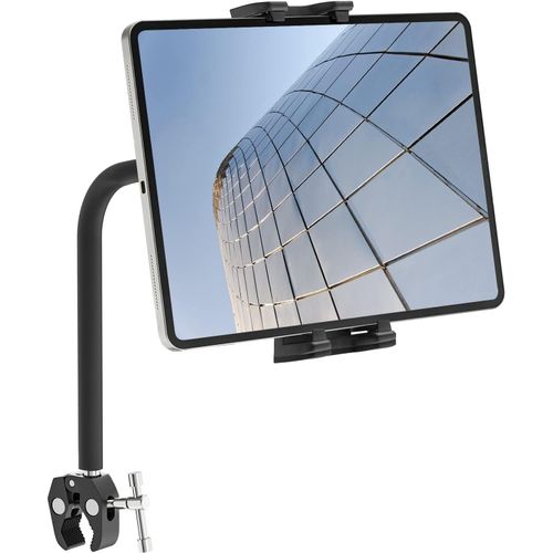 Uiiuy-Support Tablette Avec Col De Cygne Pour Tapis De Course, Support Tablette Flexible Bras Long Pour Vélo D'appartement Elliptique Support Tablette Pour Ipad Pro Air Mini, Tablette De 4,7 À 12,9