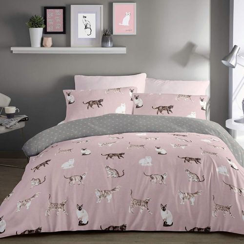 Sjzg-Géo Housse De Couette Et Taie D'oreiller, Polyester, Rose Poudré, 200 X 140cm