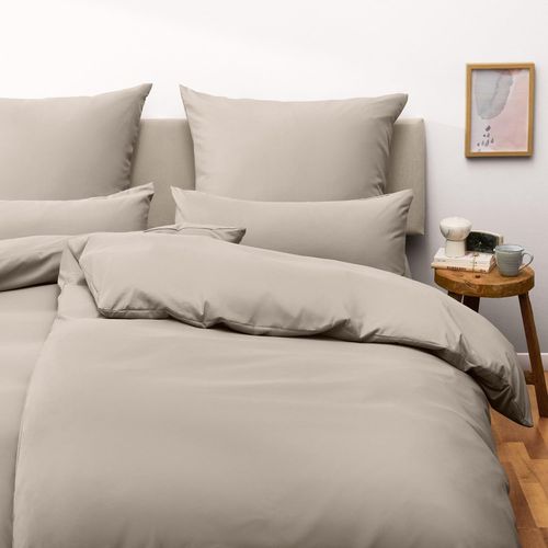 Tianyi-Housse De Couette 140x200 + Taie D'oreiller 80x80cm- Taupe