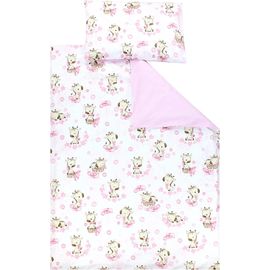 Uiiuy-Ensemble De Linge De Lit Pour Enfants 2 Pièces, Girafe/Points/Rose, 135x100 Cm