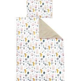Uiiuy-Ensemble De Linge De Lit Pour Enfants 2 Pièces, Forêt Animaux, 120x90 Cm