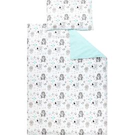 Uiiuy-Ensemble De Linge De Lit Pour Enfants 2 Pièces, Les Ours/Renard/Monnaie, 135x100 Cm