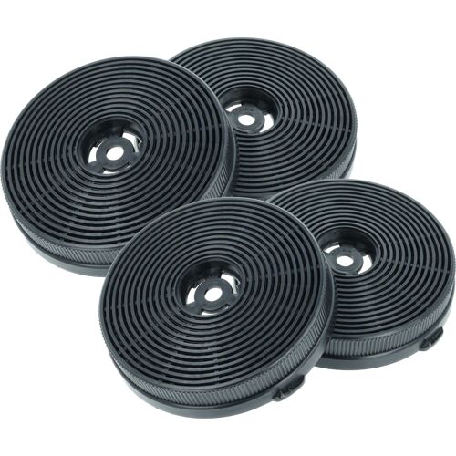 vhbw 4x Filtres à charbon actif remplacement pour PKM CF155 pour hotte aspirante - 13,3 cm