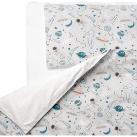Sjzg-Housse De Couette Enfant + Taie Lit Bebe, 100x135 Cm - Parure 100% Coton Certifiè - Alese Lit Et Berceau, Made In Eu