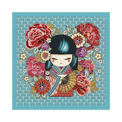 Tissu Carre Jacquard 48x48 Japonaise Vendu Par 50 Cm