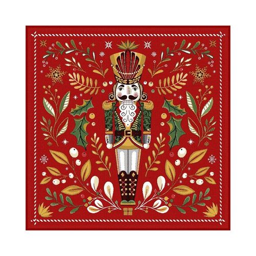 Carré Simili Cuir 44x44 Cm Noël Casse-Noisette