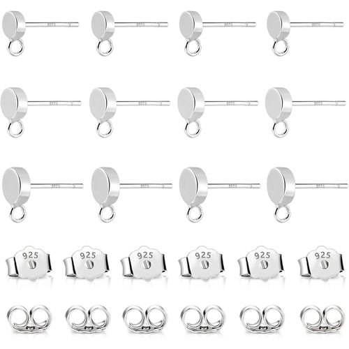 Gjhgf-Fermoir Boucles D'oreilles Argent 925 18 Pièces, Bouchons De Boucles D'oreilles 22 Pièces Set, Hypoallergéniques,Boucles D'oreilles Attache Diy Fabrication De Bijoux